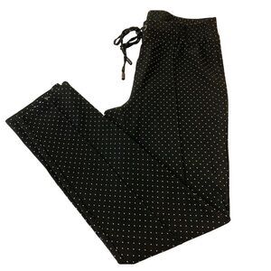 89th + Madison Black & White Polka Dots Pants Lounge Wear with Waist Drawstring